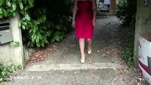 Dark Haired Mature Hard Sodomized, Fist Fucked and Facialized by the Gardener