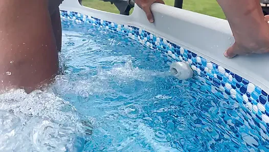 Massage jet in the pool