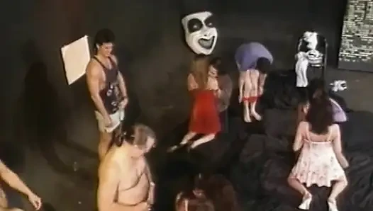 Horny bitches slammed in hardcore orgy