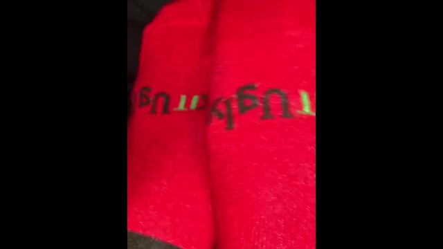 Cute Teen in Christmas Socks