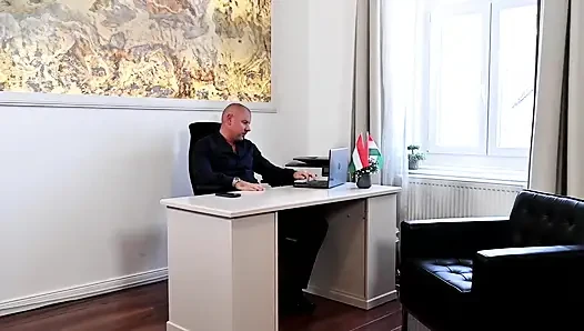 Corrupted Employee Gives Away Visa for a Fuck with a Sexy Slut