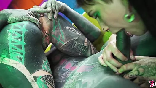 Hardcore Threesome Anal - Gapes, ATM and Facial Cumshot
