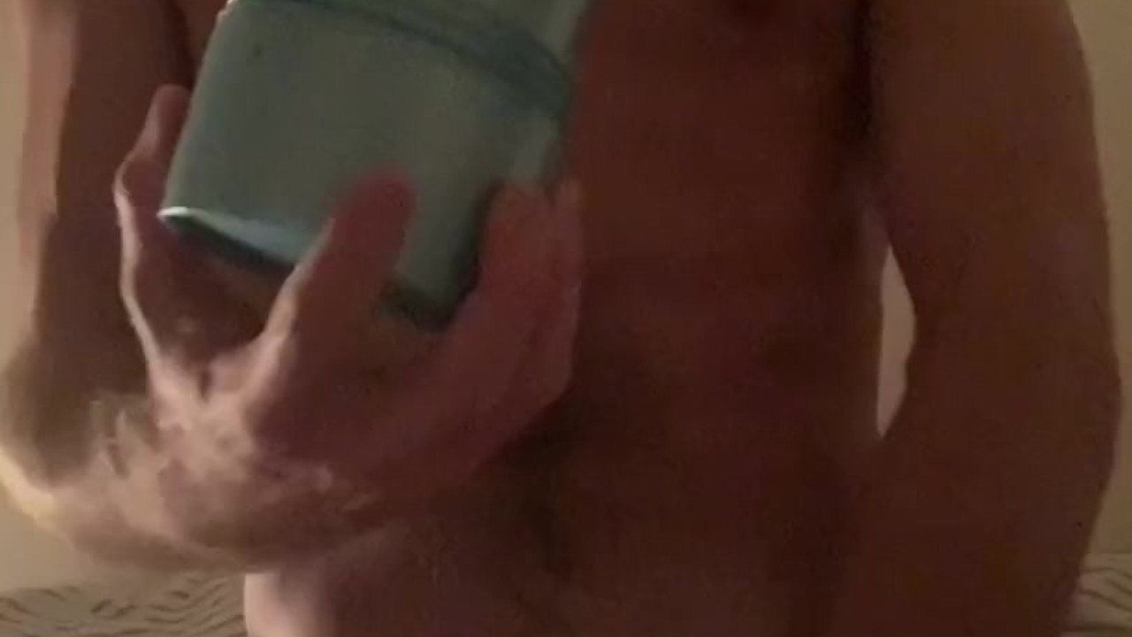 Uncut twink fucking Colby Keller Fleshlight (cumshot)
