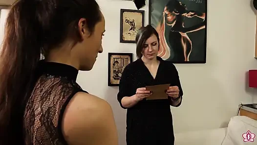 Miss Ash Borrows Slave Mila for a Week to Satisfy Her Every Whim, with Spanking, Nipple Clamps and Lesbian Domination