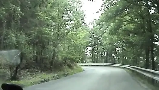 European teen picked up and fucked on the side of the road