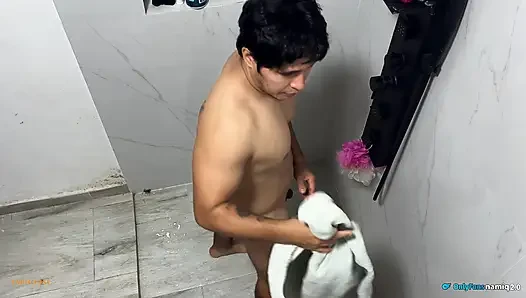 We shared a shower with my beautiful and sexy wife!