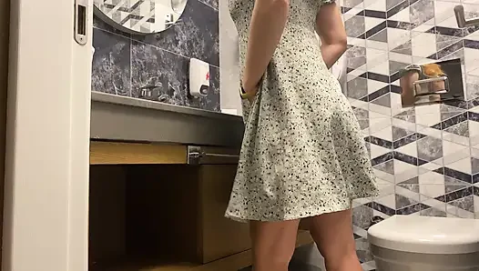 Cheating with Pregnant Best Friend's Wife at the Club Toilet Face in the Mirror