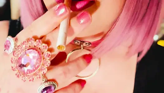This Cute British Smoker Tina Snua Smoking A Cigarette - OMI OME Snap Inhales Drifts Dangles