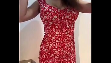 Big tits stepmom in a beautiful dress