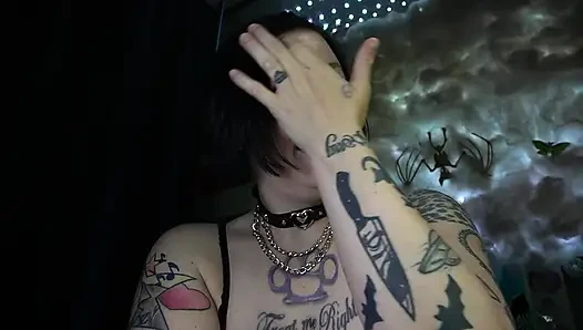Goth Slut Makes Their Pussy Cream and Squirt JOI