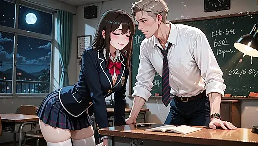 18-Year-Old Student Is Left Alone With Her Teacher- AI Porn
