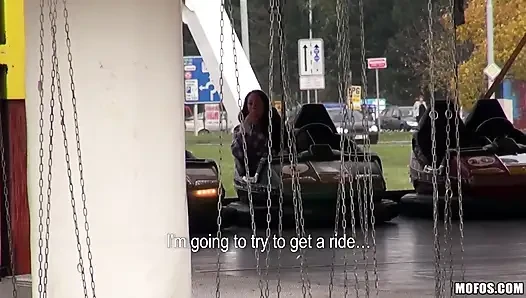 Public Pickups - Brunette Czech El Storm Rides Bumper Cars & Gives Steve a POV Blowjob with Steve Q & Gets Doggystyle Fuck