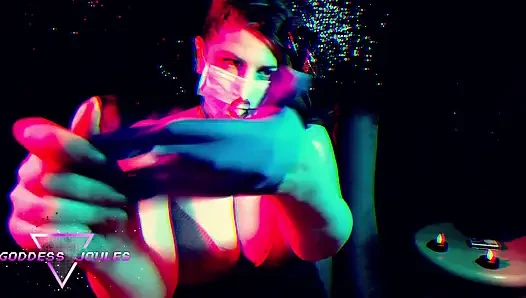 Surgical Mask and Glove Cock Tease