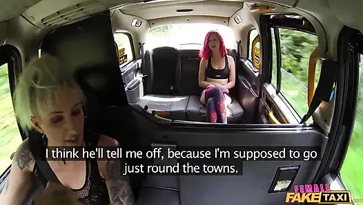 Female Fake Taxi - Hitchhiker Gets Ride of Her Life