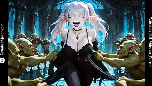 Frieren Gets Goblin Gangbanged Raw - Beyond Journey's Endless Cum