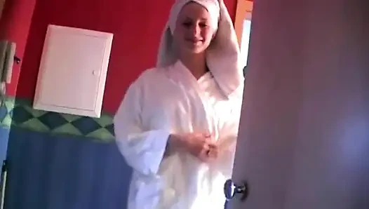 Blonde Babe Sucks Cock and Rides Purple Dildo Hard