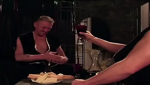Filthy Slut Fucked Hard in Dungeon, Gloryhole and Intense Threesome with Facial