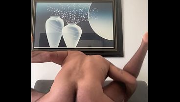 The virile, big man screams on the cock with every thrust