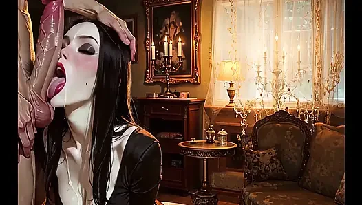 Japanese Emo MILF Sucks and Fucks a Huge Cock
